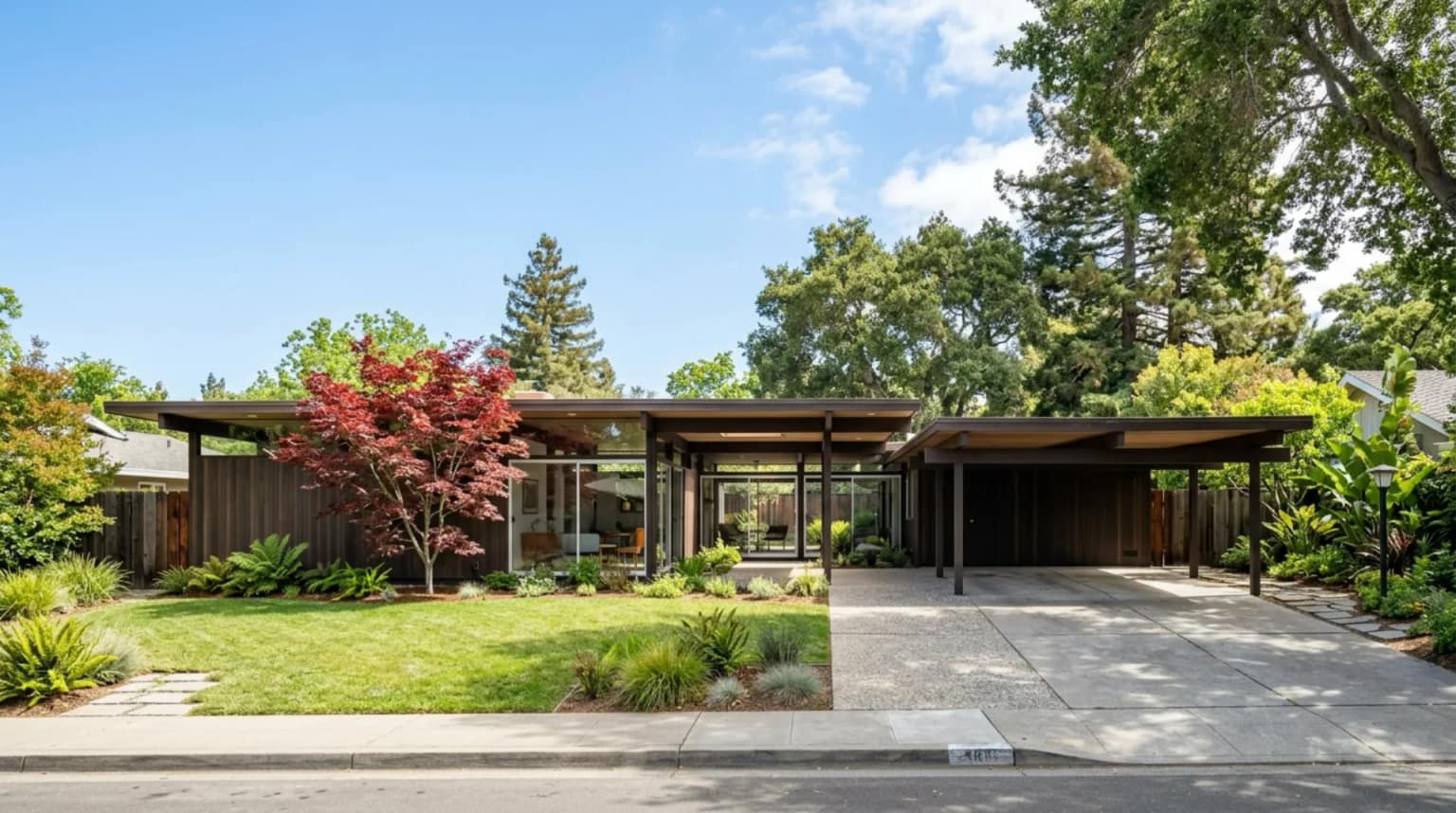 A mid-century modern Eichler-style home in a Silicon Valley neighborhood — Hayward, California service area