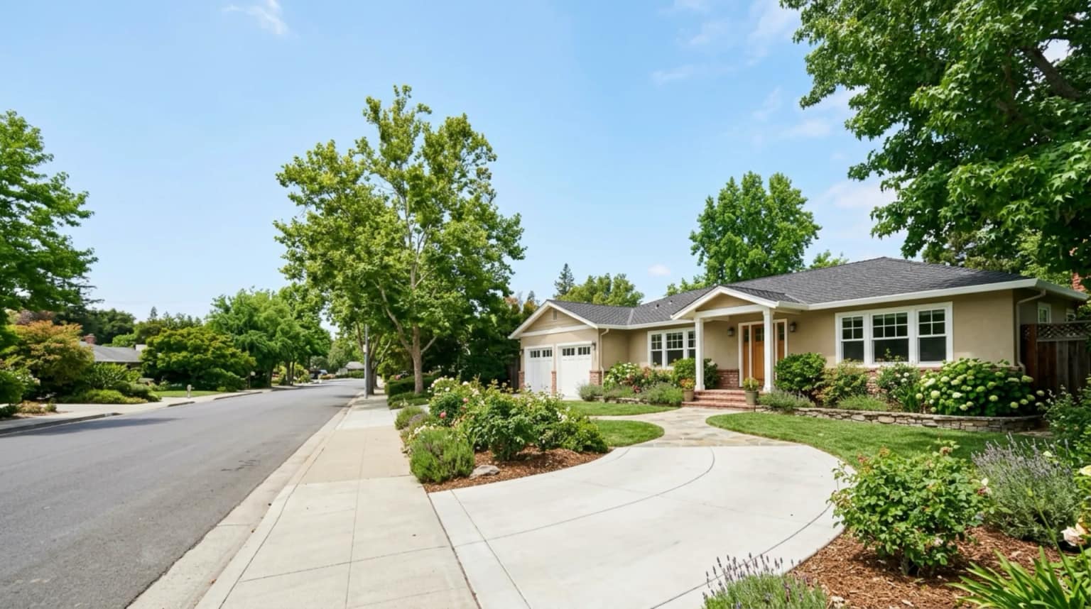 A suburban ranch home in a Santa Clara Valley neighborhood — Monte Sereno, California service area