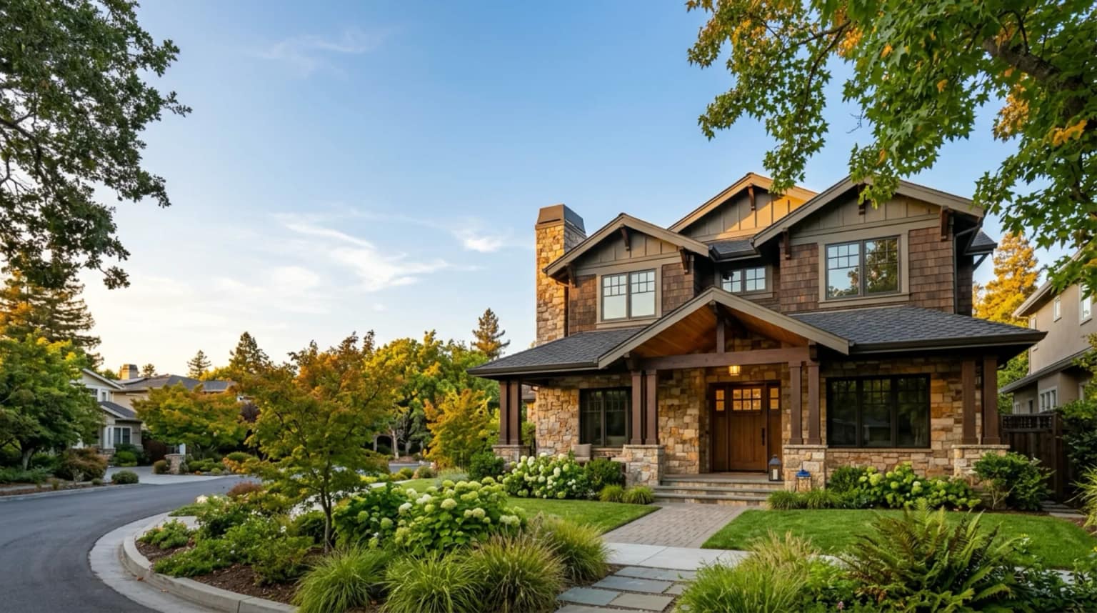 A modern craftsman home in a leafy Silicon Valley suburb — Santa Clara, California service area